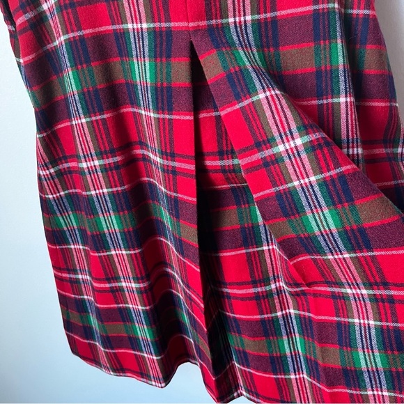 Vineyard Vines Womens Size 4 Christmas Tartan Plaid Holiday Red Wool Dress - Picture 11 of 11